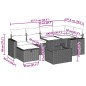 vidaXL 7-tlg. Garten-Sofagarnitur mit Kissen Schwarz Poly Rattan vidaXL 7-tlg. Garten-Sofagarnitur mit Kissen Schwarz Poly Rattan