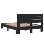 vidaXL Bettgestell Schwarz 140x190 cm Holzwerkstoff und Metall vidaXL Bettgestell Schwarz 140x190 cm Holzwerkstoff und Metall
