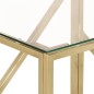 vidaXL Konsolentisch Golden Edelstahl und Hartglas vidaXL Konsolentisch Golden Edelstahl und Hartglas