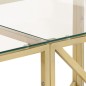 vidaXL Konsolentisch Golden Edelstahl und Hartglas vidaXL Konsolentisch Golden Edelstahl und Hartglas
