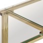 vidaXL Konsolentisch Golden Edelstahl und Hartglas vidaXL Konsolentisch Golden Edelstahl und Hartglas