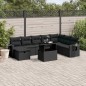 vidaXL 9-tlg. Garten-Sofagarnitur mit Kissen Schwarz Poly Rattan vidaXL 9-tlg. Garten-Sofagarnitur mit Kissen Schwarz Poly Rattan