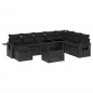 vidaXL 9-tlg. Garten-Sofagarnitur mit Kissen Schwarz Poly Rattan vidaXL 9-tlg. Garten-Sofagarnitur mit Kissen Schwarz Poly Rattan