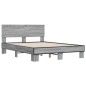 vidaXL Bettgestell Grau Sonoma 120x200 cm Holzwerkstoff und Metall vidaXL Bettgestell Grau Sonoma 120x200 cm Holzwerkstoff und Metall