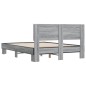vidaXL Bettgestell Grau Sonoma 120x200 cm Holzwerkstoff und Metall vidaXL Bettgestell Grau Sonoma 120x200 cm Holzwerkstoff und Metall