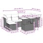 vidaXL 7-tlg. Garten-Sofagarnitur mit Kissen Schwarz Poly Rattan vidaXL 7-tlg. Garten-Sofagarnitur mit Kissen Schwarz Poly Rattan