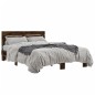vidaXL Bettgestell Räuchereiche 120x190 cm Holzwerkstoff und Metall vidaXL Bettgestell Räuchereiche 120x190 cm Holzwerkstoff und Metall