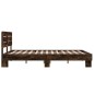 vidaXL Bettgestell Räuchereiche 120x190 cm Holzwerkstoff und Metall vidaXL Bettgestell Räuchereiche 120x190 cm Holzwerkstoff und Metall