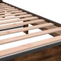 vidaXL Bettgestell Räuchereiche 120x190 cm Holzwerkstoff und Metall vidaXL Bettgestell Räuchereiche 120x190 cm Holzwerkstoff und Metall