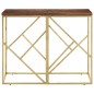 vidaXL Konsolentisch Golden Edelstahl und Massive Holzschwellen vidaXL Konsolentisch Golden Edelstahl und Massive Holzschwellen