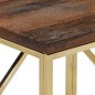 vidaXL Konsolentisch Golden Edelstahl und Massive Holzschwellen vidaXL Konsolentisch Golden Edelstahl und Massive Holzschwellen