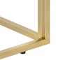 vidaXL Konsolentisch Golden Edelstahl und Massive Holzschwellen vidaXL Konsolentisch Golden Edelstahl und Massive Holzschwellen