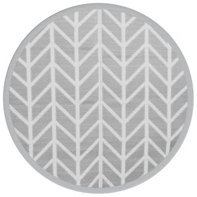 vidaXL Outdoor-Teppich Grau Ø160 cm PP