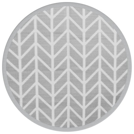 vidaXL Outdoor-Teppich Grau Ø160 cm PP