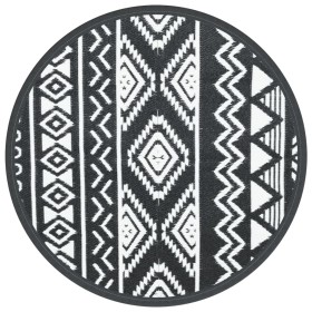 vidaXL Outdoor-Teppich Schwarz Ø160 cm PP
