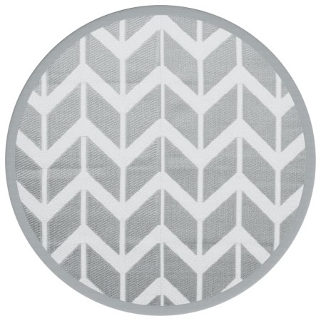 vidaXL Outdoor-Teppich Grau Ø160 cm PP