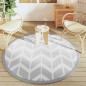 vidaXL Outdoor-Teppich Grau Ø160 cm PP vidaXL Outdoor-Teppich Grau Ø160 cm PP
