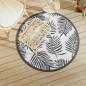 vidaXL Outdoor-Teppich Weiß und Schwarz Ø120 cm PP vidaXL Outdoor-Teppich Weiß und Schwarz Ø120 cm PP