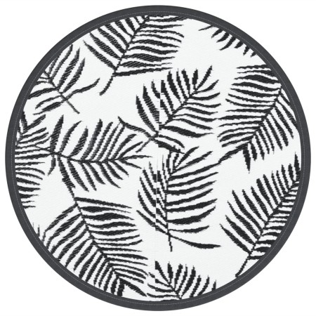 vidaXL Outdoor-Teppich ARAKIL Weiß und Schwarz Ø120 cm PP