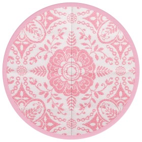 vidaXL Outdoor-Teppich Rosa Ø120 cm PP