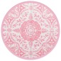 vidaXL Outdoor-Teppich Rosa Ø120 cm PP vidaXL Outdoor-Teppich Rosa Ø120 cm PP