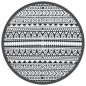 vidaXL Outdoor-Teppich ARAKIL Schwarz Ø120 cm PP vidaXL Outdoor-Teppich ARAKIL Schwarz Ø120 cm PP