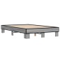 vidaXL Bettgestell Grau Sonoma 120x190 cm Holzwerkstoff und Metall vidaXL Bettgestell Grau Sonoma 120x190 cm Holzwerkstoff und Metall