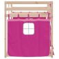 vidaXL Etagenbett mit Vorhängen Rosa 90x200 cm Massivholz Kiefer vidaXL Etagenbett mit Vorhängen Rosa 90x200 cm Massivholz Kiefer