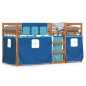 vidaXL Etagenbett mit Vorhängen Blau 75x190 cm Massivholz Kiefer vidaXL Etagenbett mit Vorhängen Blau 75x190 cm Massivholz Kiefer
