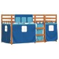 vidaXL Etagenbett mit Vorhängen Blau 75x190 cm Massivholz Kiefer vidaXL Etagenbett mit Vorhängen Blau 75x190 cm Massivholz Kiefer
