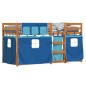 vidaXL Etagenbett mit Vorhängen Blau 75x190 cm Massivholz Kiefer vidaXL Etagenbett mit Vorhängen Blau 75x190 cm Massivholz Kiefer