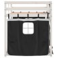 vidaXL Etagenbett mit Vorhängen Weiß & Schwarz 75x190 cm Kiefernholz vidaXL Etagenbett mit Vorhängen Weiß & Schwarz 75x190 cm Kiefernholz