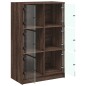 vidaXL Highboard mit Türen Braun Eiche-Optik 68x37x109cm Holzwerkstoff vidaXL Highboard mit Türen Braun Eiche-Optik 68x37x109cm Holzwerkstoff