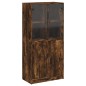 vidaXL Highboard mit Türen Räuchereiche 68x37x142 cm Holzwerkstoff vidaXL Highboard mit Türen Räuchereiche 68x37x142 cm Holzwerkstoff