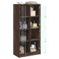vidaXL Highboard mit Türen Braun Eiche-Optik 68x37x142cm Holzwerkstoff vidaXL Highboard mit Türen Braun Eiche-Optik 68x37x142cm Holzwerkstoff