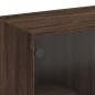 vidaXL Highboard mit Türen Braun Eiche-Optik 68x37x142cm Holzwerkstoff vidaXL Highboard mit Türen Braun Eiche-Optik 68x37x142cm Holzwerkstoff