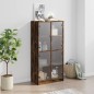 vidaXL Highboard mit Türen Räuchereiche 68x37x142 cm Holzwerkstoff vidaXL Highboard mit Türen Räuchereiche 68x37x142 cm Holzwerkstoff