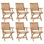 Klappbare Gartenstühle mit Kissen 6 Stk. Massivholz Teak Klappbare Gartenstühle mit Kissen 6 Stk. Massivholz Teak