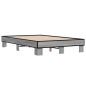 vidaXL Bettgestell Grau Sonoma 120x200 cm Holzwerkstoff und Metall vidaXL Bettgestell Grau Sonoma 120x200 cm Holzwerkstoff und Metall
