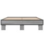 vidaXL Bettgestell Grau Sonoma 120x200 cm Holzwerkstoff und Metall vidaXL Bettgestell Grau Sonoma 120x200 cm Holzwerkstoff und Metall