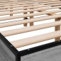vidaXL Bettgestell Grau Sonoma 120x200 cm Holzwerkstoff und Metall vidaXL Bettgestell Grau Sonoma 120x200 cm Holzwerkstoff und Metall