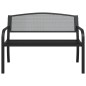 vidaXL Gartenbank 119 cm Schwarz Stahl vidaXL Gartenbank 119 cm Schwarz Stahl
