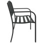 vidaXL Gartenbank 119 cm Schwarz Stahl vidaXL Gartenbank 119 cm Schwarz Stahl