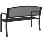 vidaXL Gartenbank 119 cm Schwarz Stahl vidaXL Gartenbank 119 cm Schwarz Stahl