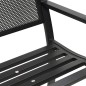 vidaXL Gartenbank 119 cm Schwarz Stahl vidaXL Gartenbank 119 cm Schwarz Stahl