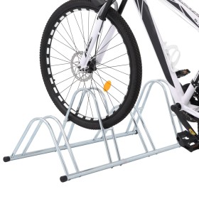 vidaXL Fahrradständer für 4 Fahrräder Freistehend Verzinkter Stahl