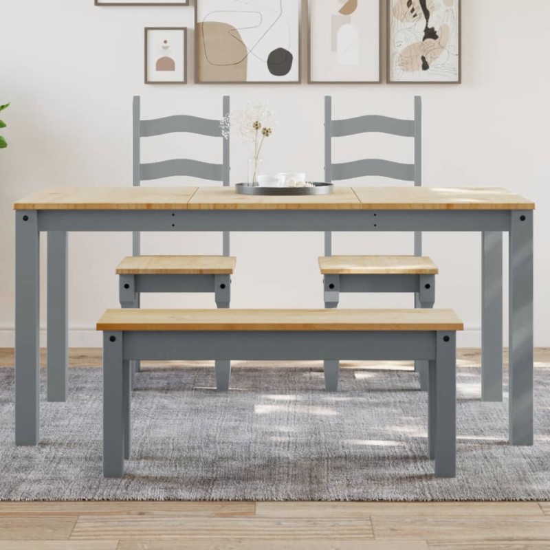 vidaXL Esstisch Panama Grau 160x80x75 cm Massivholz Kiefer vidaXL Esstisch Panama Grau 160x80x75 cm Massivholz Kiefer