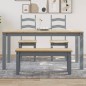 vidaXL Esstisch Panama Grau 160x80x75 cm Massivholz Kiefer vidaXL Esstisch Panama Grau 160x80x75 cm Massivholz Kiefer