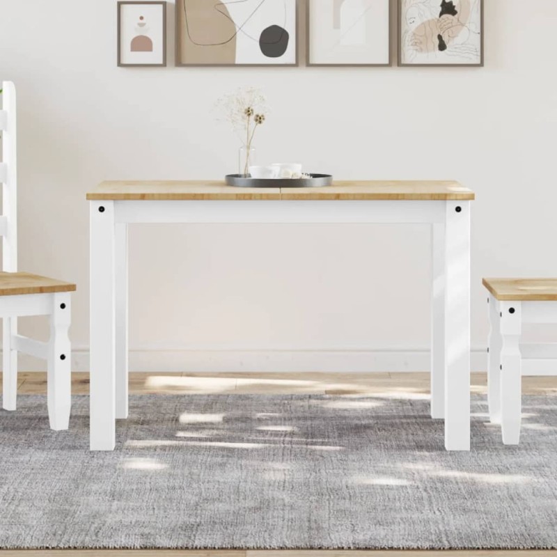 vidaXL Esstisch Panama Weiß 117x60x75 cm Massivholz Kiefer vidaXL Esstisch Panama Weiß 117x60x75 cm Massivholz Kiefer