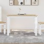 vidaXL Esstisch Panama Weiß 117x60x75 cm Massivholz Kiefer vidaXL Esstisch Panama Weiß 117x60x75 cm Massivholz Kiefer